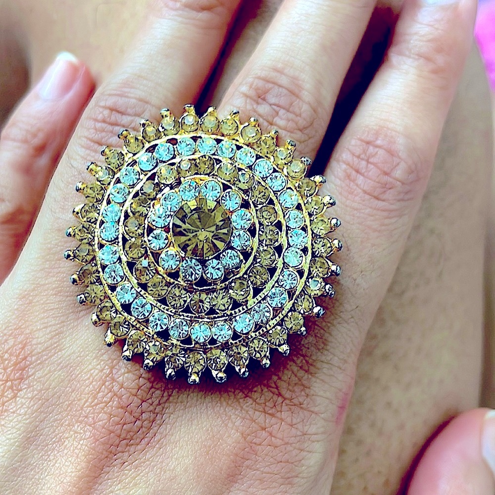 ☀️ Big Sunshine Flower Ring - adjustable sizing